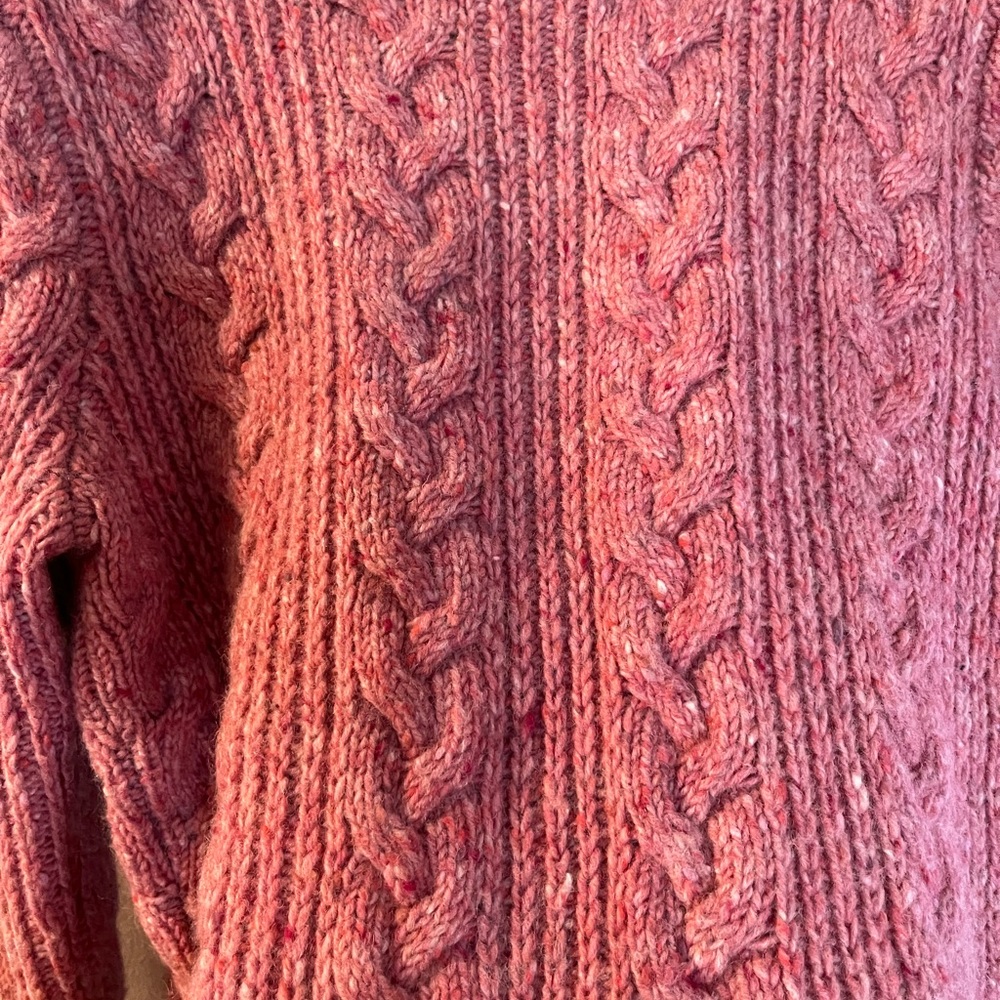 J. Crew Kilcarra Donegal Cable Knit Crewneck Sweater, XS - Picture 6 of 9